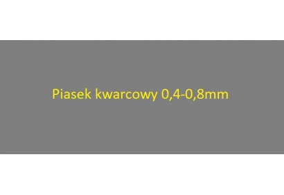 Piasek Kwarcowy do Pompy 0,4-0,8 mm 25 kg